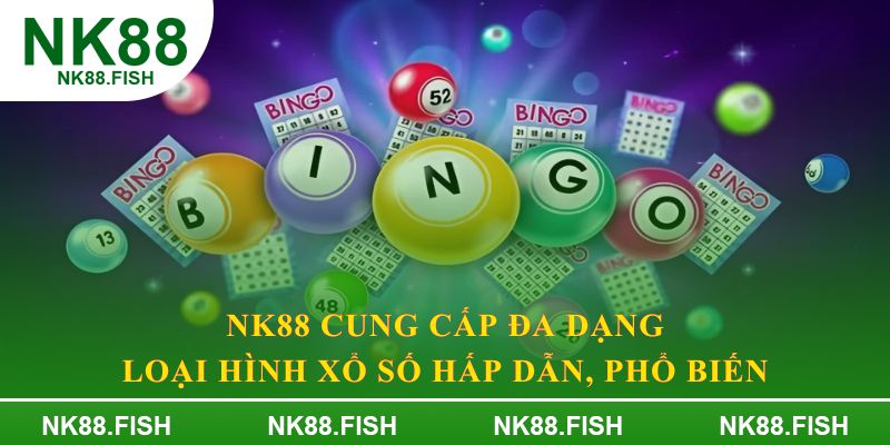 NK88 cung cấp đa dạng loại hình xổ số hấp dẫn, phổ biến