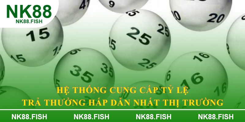 Hệ thống cung cấp tỷ lệ trả thưởng hấp dẫn nhất thị trường